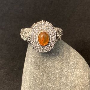 Judith Ripka Amber Ring Size Seven